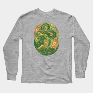 Chinese Dragon Post Impressionist by Tobe Fonseca Long Sleeve T-Shirt